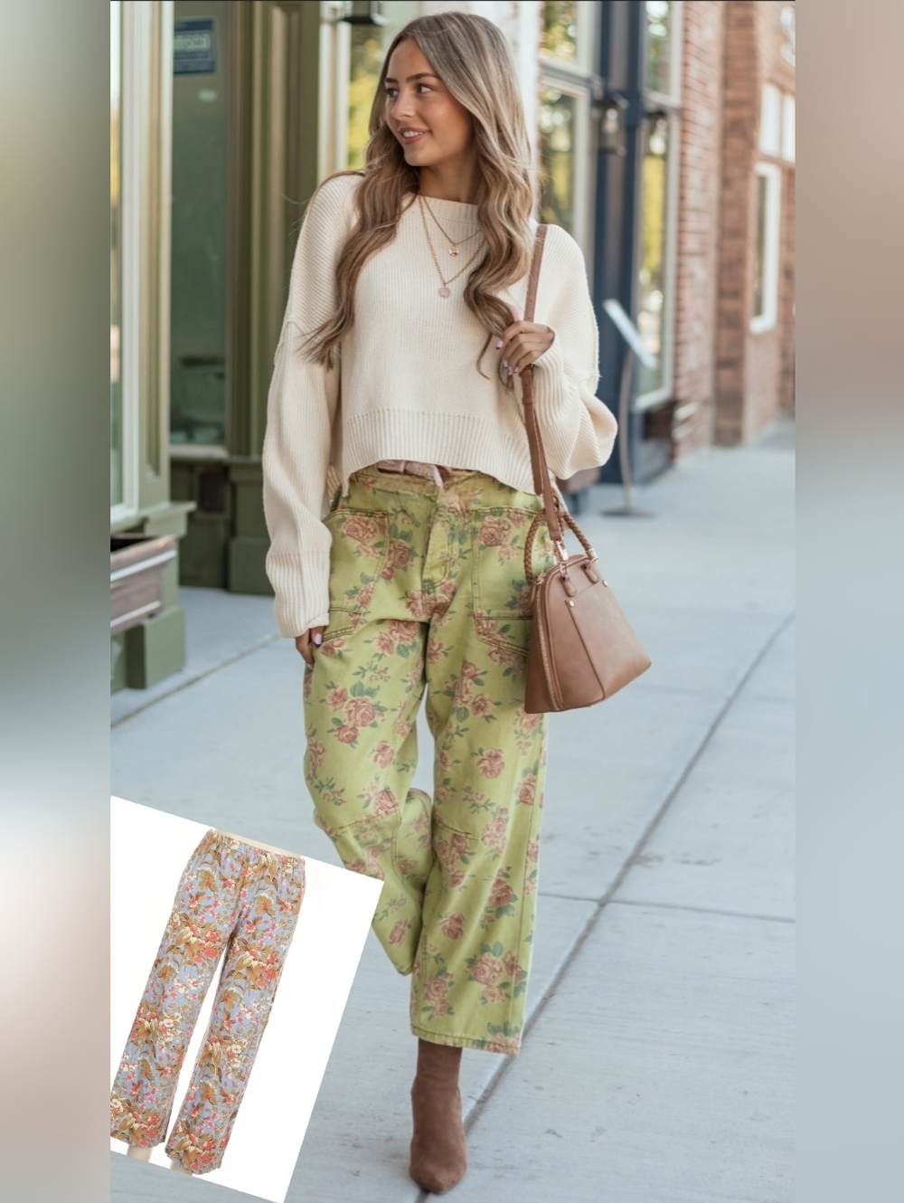 NORTH STYLE FLORAL PRINT LOUNGE Pants Size Large Tag Removed